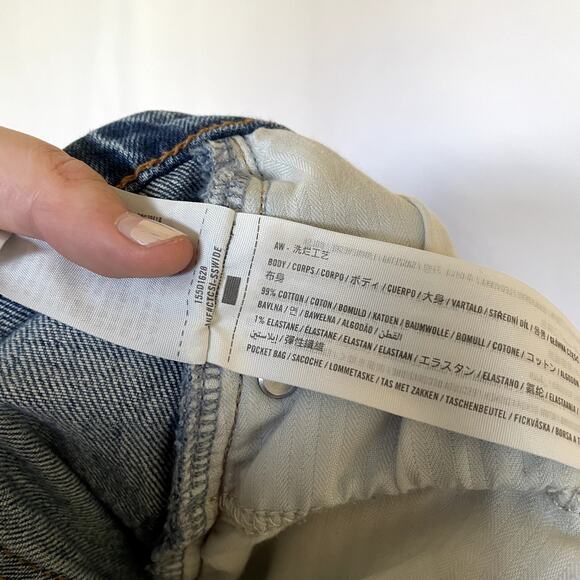Abercrombie & Fitch medium wash the baggy low rise women's size 25 curve love - Picture 9 of 9